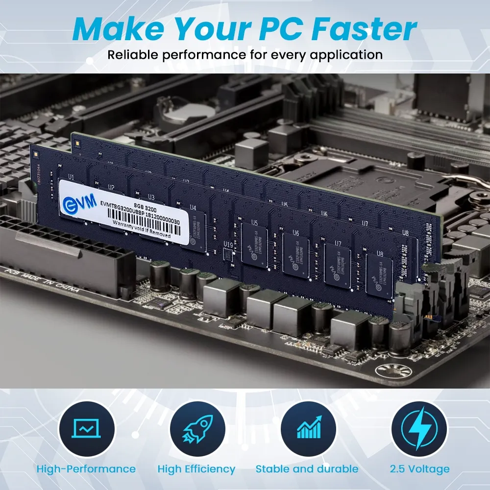EVM Desktop Ram 8GB DDR4 3200Mhz view 4
